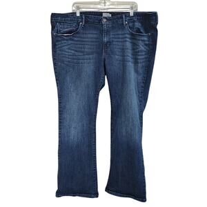 Levi's Slight Curve Boot Cut Jeans Classic Fit High Rise Dark Wash Plus Size 24W